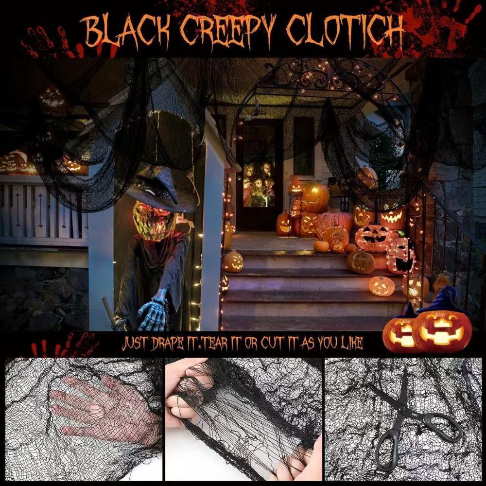 Reusable Blood Gauze Cloth Scary Creepy Gauze Cloth Spooky Mesh Gauze Haunted House Decor