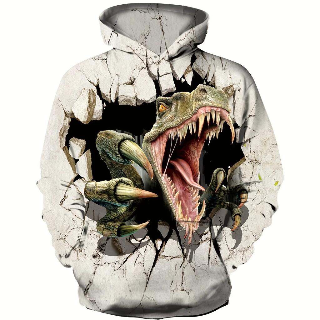 Dinosaur 3D Printed Hat For Men And Women Universal Hat Sportswear Fashionable Street Sportswear Casual Wear Autumn Tops