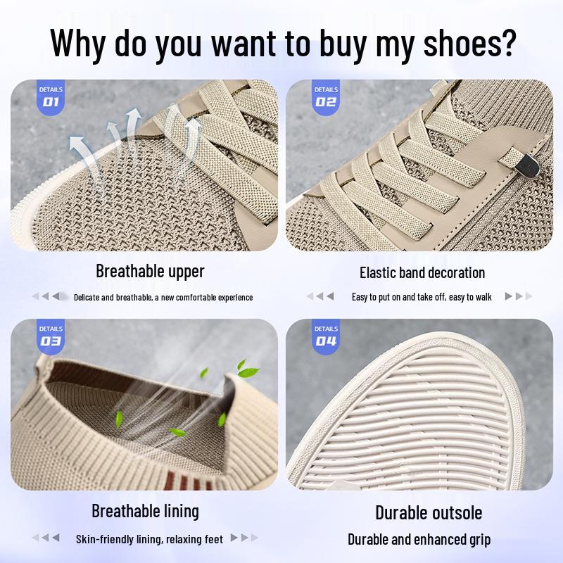 Men's Low-Cut Summer Fashion Sneakers - Breathable, Versatile & Odor-Resistant