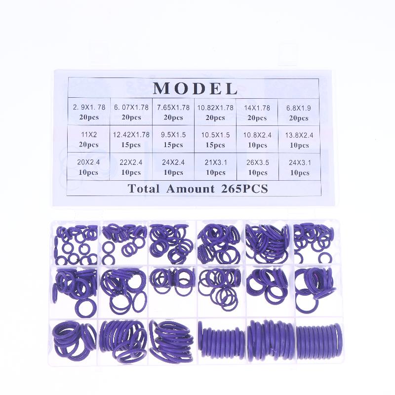 225/265Pcs Sealing Elastic Band Rubber O Ring Set Gaskets Seal Nitrile Rubber Bands High Pressure O-Rings Repair Kit