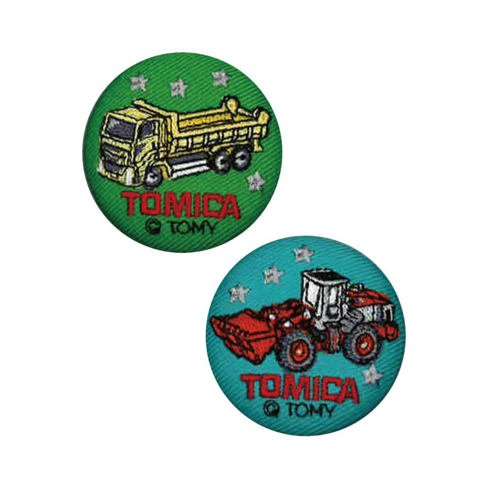 

Minoda Embroidered Buttons Tomica Working Vehicles Set B T04B1287 зелёный
