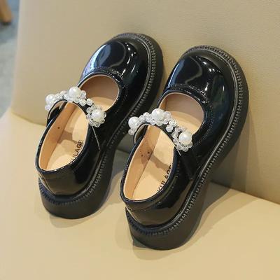 2024 Children Leather Shoes for Girls Autumn New Fashion Korean Princess Style Soft Bottom Anti-slippery Versatile Chic Shoes