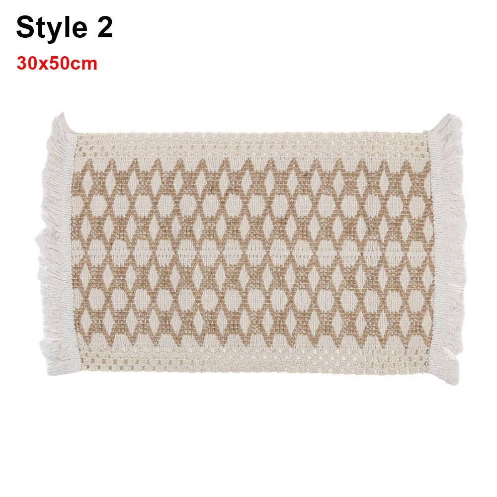 1 Stück Natürliche Baumwolle Leinen Jute Platzset 30x50cm Tischset für Zuhause Essen Hochzeitstafel