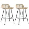 Day and Night - Day and Night Kitchen Stools 2 Units Natural Rattan