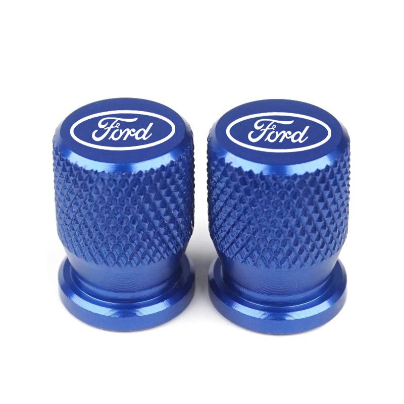 4PCS Car Wheel Tire Valve Caps CNC Aluminum Airtight Covers Sticker For Ford Fiesta Fusion Mondeo Mustang Ranger Transit Shelby