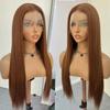 Brown Wig Long Straight Synthetic Lace Front Wigs Light Brown Straight Lace Wigs for Women Chocolate Brown Ready To Wear Cosplay