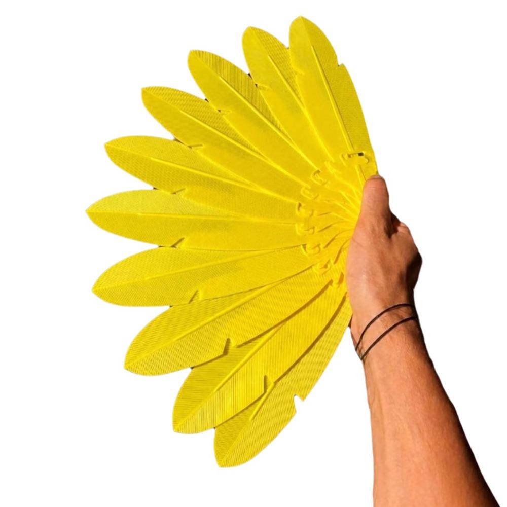 Portable Handheld Feather Fan 3D Printed Costume Prop Fan Summer Cooling Fan Outdoor Use