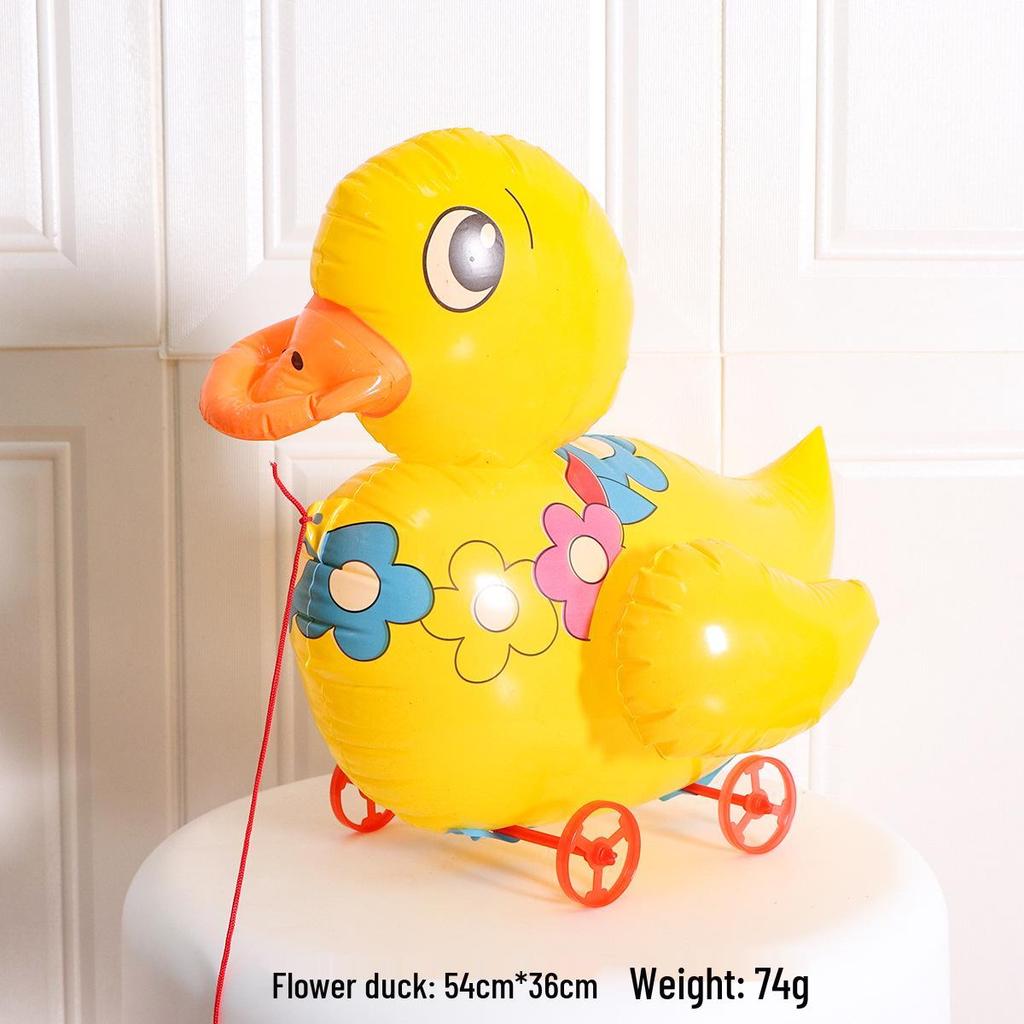 3D Walking Animal Balloons with Pull-Along Wheels - Fun Cartoon Toy for Kids