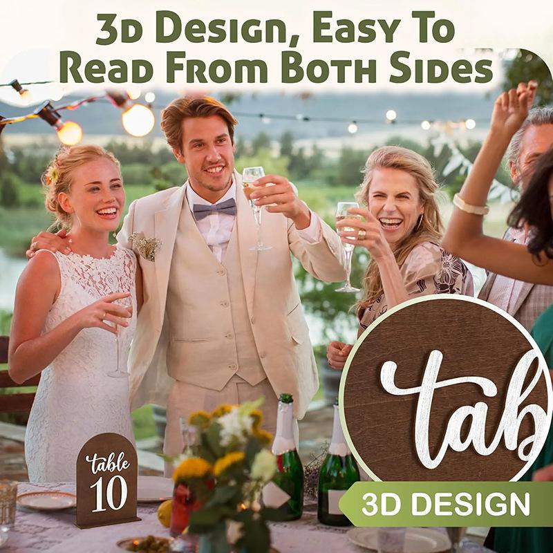Wooden Wedding Dining Table Number Plate, Table Decoration, Oversized Sign, Party Arched Table Number