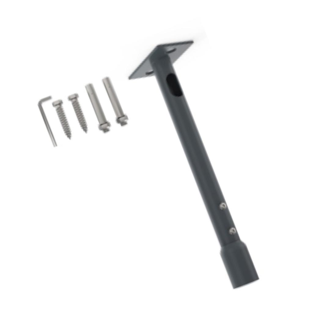 Suport metalic multifuncțional în formă de T pentru antenă, din aliaj de aluminiu, cu adaptor pentru V2