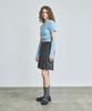 KNITTED (W) Hairy Fur Cable Crop Knit Sky