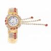 Fashion Gold Bracelet Watch For Women With Quartz Movement And Sparkling Accents