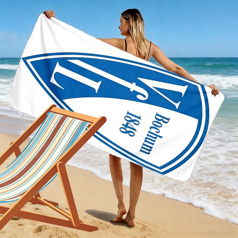 Asciugamano da Spiaggia con Logo VfL Bochum, Asciugamano Grande Morbido ad Asciugatura Rapida per Spiaggia Campeggio Nuoto