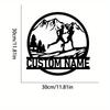 Personalized Engraved Art Deco Metal Plaque Sports Themed Matte Finish Detachable Outdoor Decor Reusable Home Gift