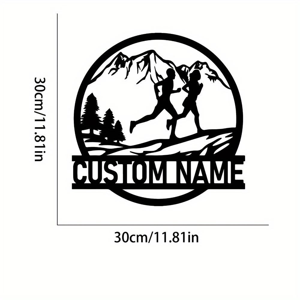 Personalized Engraved Art Deco Metal Plaque Sports Themed Matte Finish Detachable Outdoor Decor Reusable Home Gift
