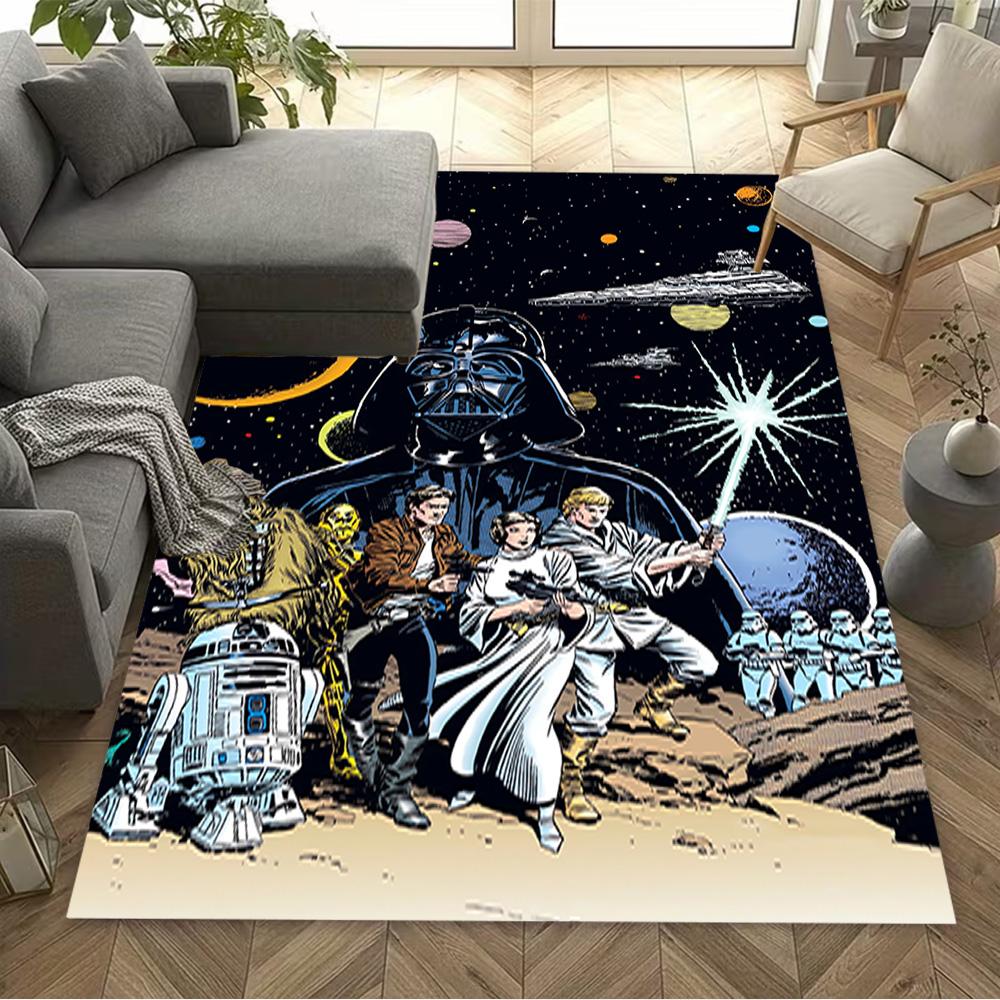 1pc Star Wars space station themed home carpet non-slip design for office decor gift living room bedroom