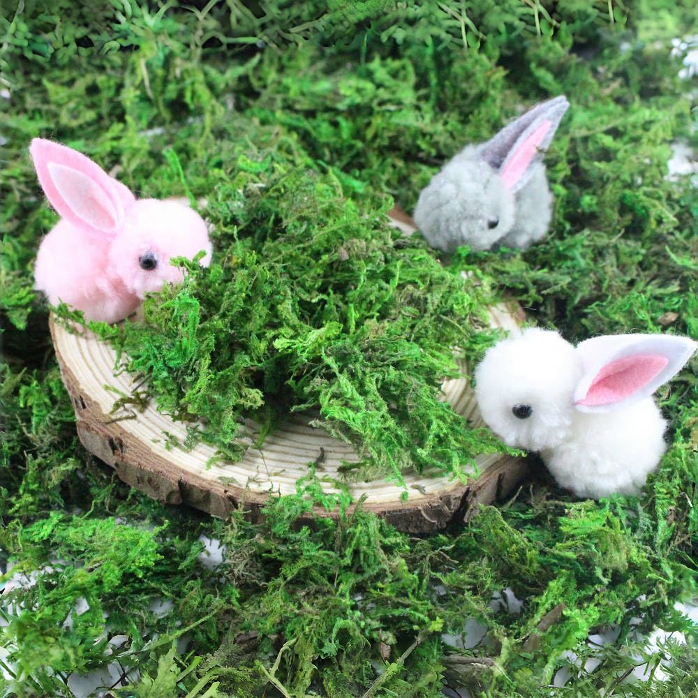 24-120 Piezas Mini Conejitos de Peluche de Pascua Animales Conejito de Peluche Miniatura Suave Pequeños Conejitos de Peluche de Pascua Para Rellenar Cestas de Pascua