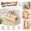 Suction Cup Paper Towel Holder Automatic Paper Locking Paper Roll Holder  Countertop Organization