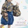 SLINX Baby Hakama Romper Kimono for Girls and Formal Perfect for Shrine 100th Day and First Japanese Romper and Baby Baby Hakama HF025 Set Size Boys,