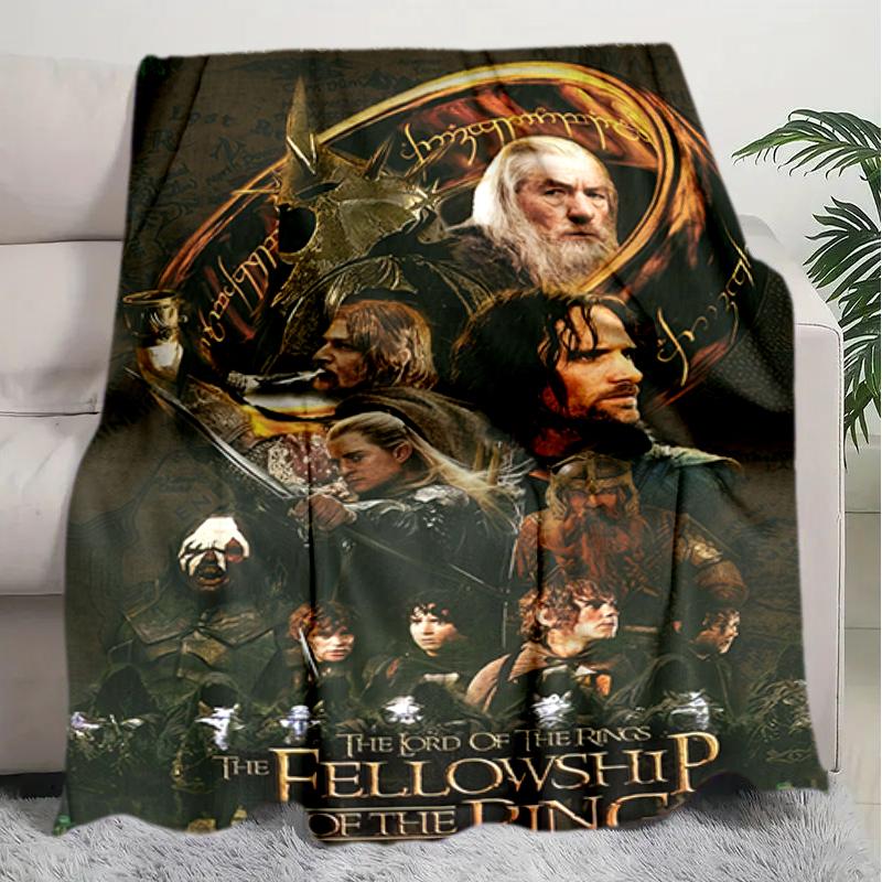 1PC The Lord of the Rings blanket, all-season lightweight home office outdoor nap multifunctional blanket, Christmas gifts