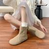 Grape Mother Winter New Short Boken Boots Women's Outer Wear Warm Thick Velvet Snow Boots Big Head Women's Boots Rear Zipper Women