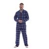 Keanu Mens Checked Brushed Long Pyjama Set