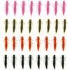 48PCS 2.95inch Fishing Worm Lures Soft Bass Baits Hellgrammite Fishing Lures  Bass Fishing