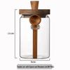 ZISIZ Glass Storage Jar with Wooden Lid