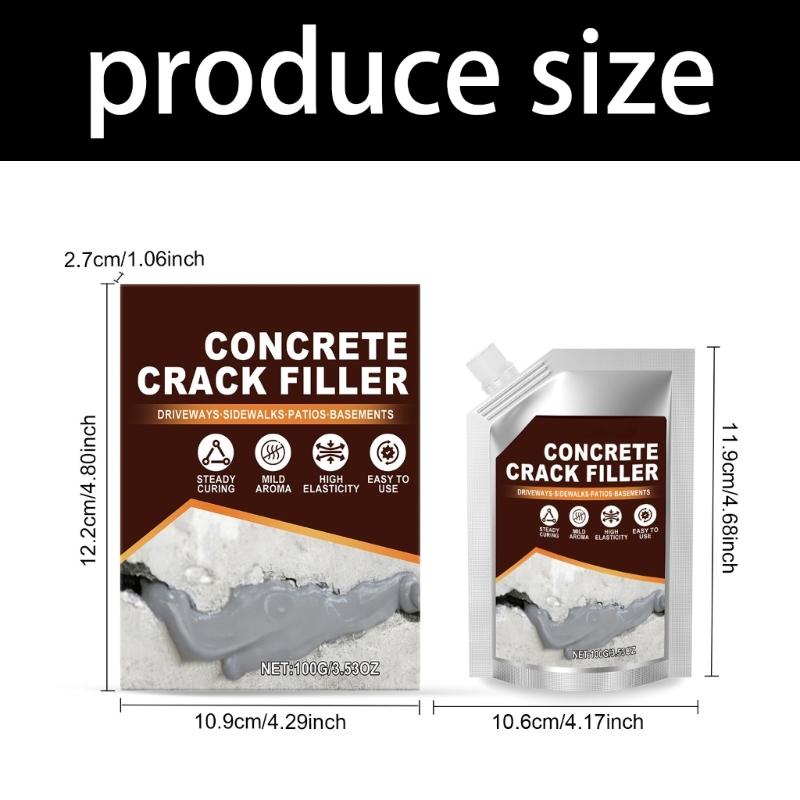 100G Cements Crack Filler Concrete Crack Sealant Adhesive Ground Hole Fixing For Construction Exterior Interior