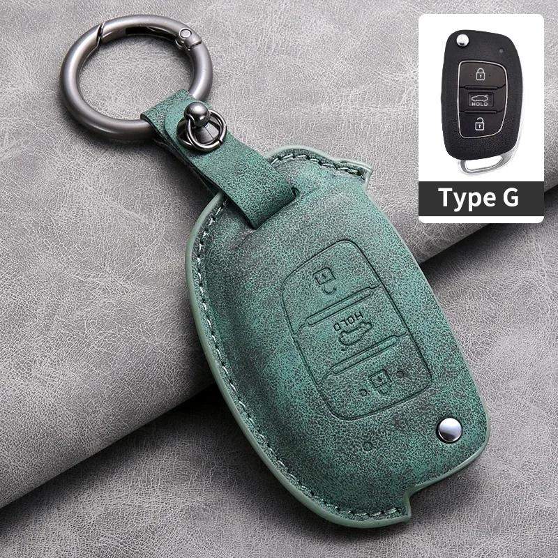 

Leather Car Flip Key Case Cover For Hyundai Grand I10 I20 I30 Ix35 Ix45 Hb20 Elantra Solaris Sonata Santa Fe Sport Tucson