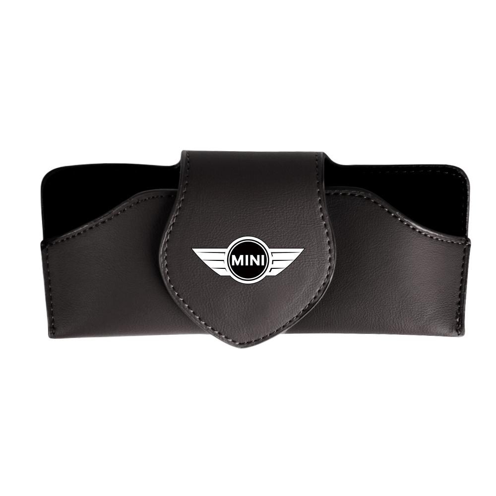 Leather Car Glasses Frame Sun Visor Sunglasses Storage Holder For Mini Cooper JCW Works F54 F55 F56 F57 F60 R50 R52 R53 R55 R56