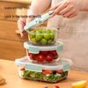 Xitianlong 3-Piece Heat-Resistant Borosilicate Glass Food Storage Container Set