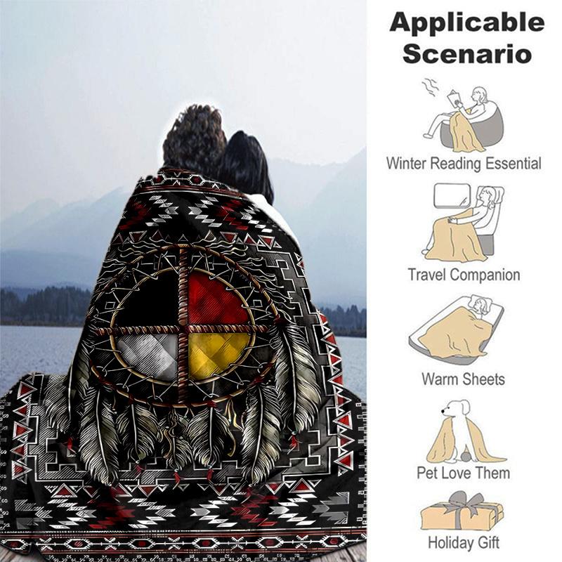 1pc Native American Dreamcatcher Design Blanket Home Decorative Throw for Couch, Sofa, Bed .W036
