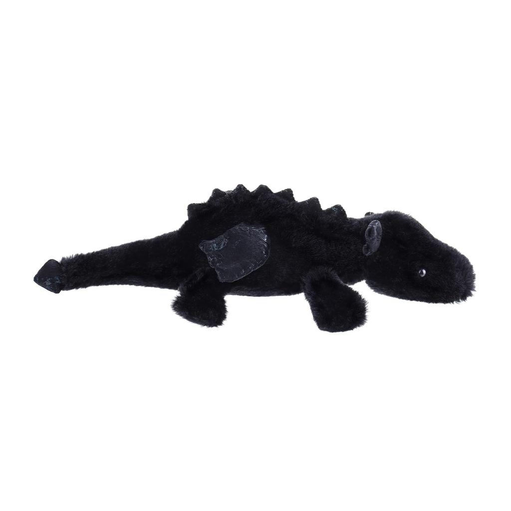 Apricot Lamb Black Lying Dragon Plush Toy, Soft and Cute, Fluffy Black Lying Dragon, 38cm, Suitable for Boys and Girls