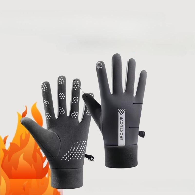 Winter Gloves, Windproof and Waterproof, Touch Screen, Suitable for Couples, Men and Women, Winter Cycling and Skiing, Sports, with Fleece Insulation