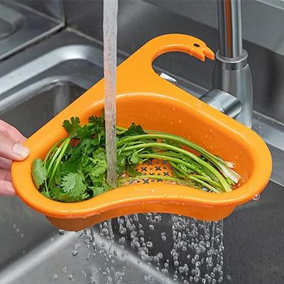1PC Kitchen Sink Drain Basket Organizer Faucet Holder Strainer Food Garbage Colanders Draining Shelf Organization Accessories