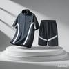 Summer Casual Sports Suit Men's Short Sleeved Lightweight Quick Drying Ice Silk Two-piece Set