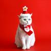 Christmas Pet Scarf, Cat Dog Wool Thread Scarf, Cartoon Snowman Elk Warm Plush Cat Knitted Scarf Christmas Gift for Pets