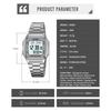 SKMEI 2240 Time Reminder Direction Function Wristwatch For Women Men Digital Watch Led Light Display Watches Pilgrimage
