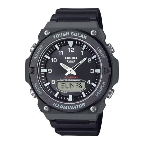 [Casio] CASIO Standard Tough Solar Ana-Digi Quartz Watch AQ-S820W-1AV Men s Black Overseas Model [Parallel Import]