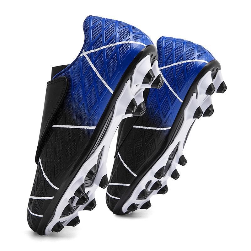 Kids Soccer Boots Low Top Velcro New Breathable Student Professional Training Sneakers Long Spike Soccer Boots