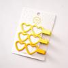 New 3pcs/set Colorful Love Heart Hair Side Clips Women Girl Hollow Bowknot Shaped Hair Clips Bangs Hairpins Kids Sweet Ornament