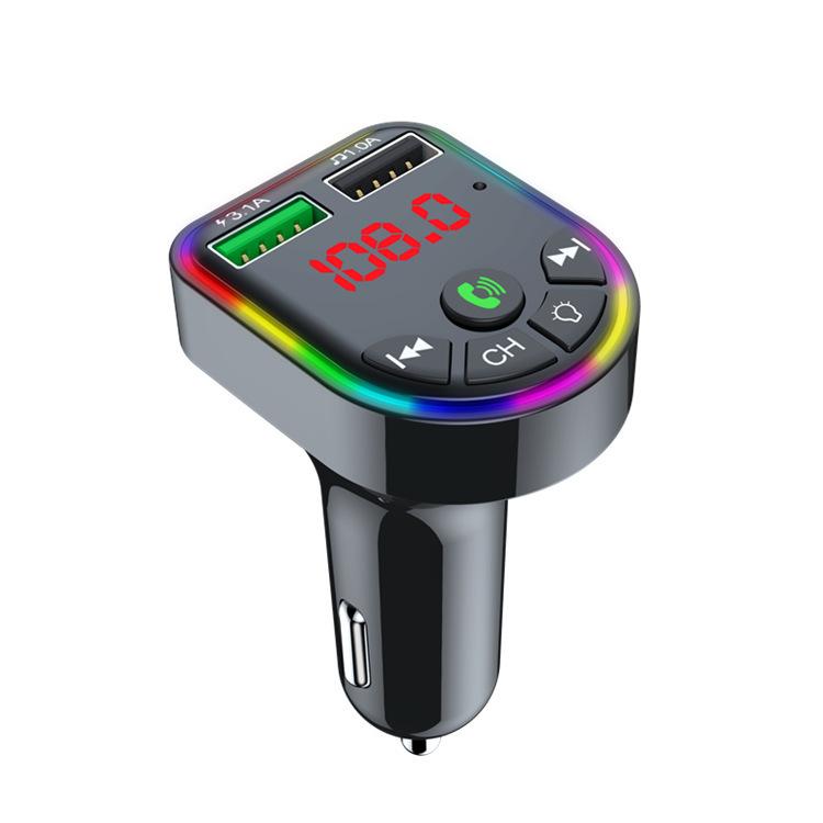 Car Bluetooth 5.0 FM Transmitter Wireless Handsfree Audio Receiver MP3 Player LED 3.1A Dual USB Fast Charger Car Accessories Kit