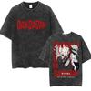 Vintage Washed Anime Dandadan Okarun Dan Da Dan Graphic Tee Shirt Mens Women Summer Loose O-Neck Short Sleeve T-shirt Streetwear