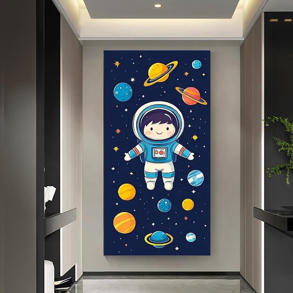 Fantasy Space Astronaut Rocket Kids Birthday Party Decorations Background Supplies Cartoon Cosmic Planet Photography Backdrop