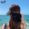 8498 Summer Outdoor Sun Hat Straw Large Brim Sun Protection Empty Top Sun Hat Fashion Bow Hat Female Tide