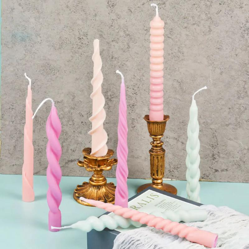 For Fun DIY Long Strip Church Candle Mould Irregular Shape Candle Silicone Mold Candlelight Dinner Handmade Candle Making Mold
