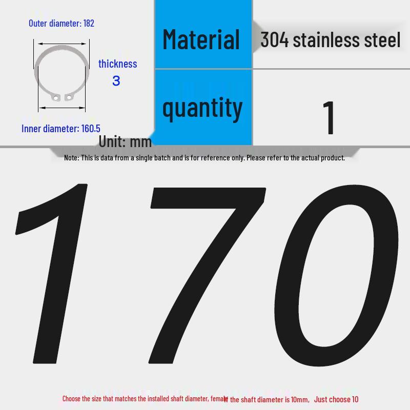 304 Stainless Steel Snap Ring for 3-200 Bearing