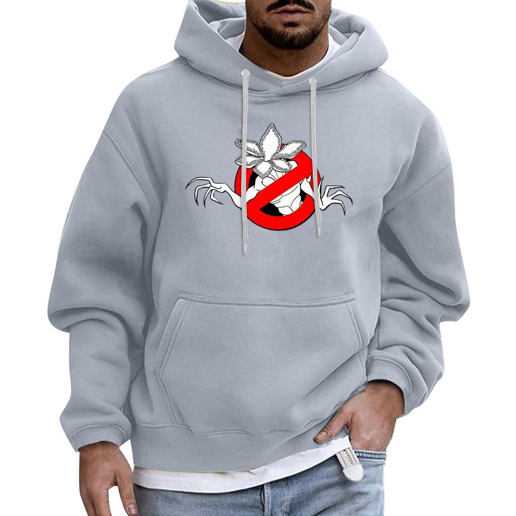 Herren Sport Freizeit Langarm Kapuzenpullover mit Tasche