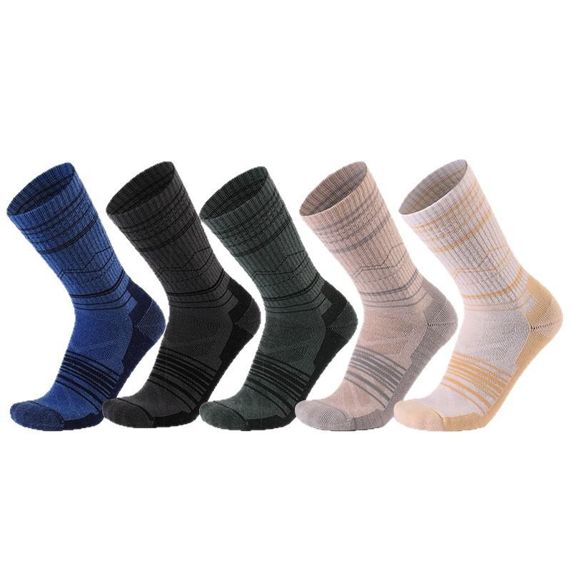 Men's Autumn and Winter Outdoor Thick Warm Towel Bottom Hiking Wool Tube Socks